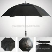 100% complet fibre LOGO personnalisé en gros réel double couches coupe-vent golf parapluie